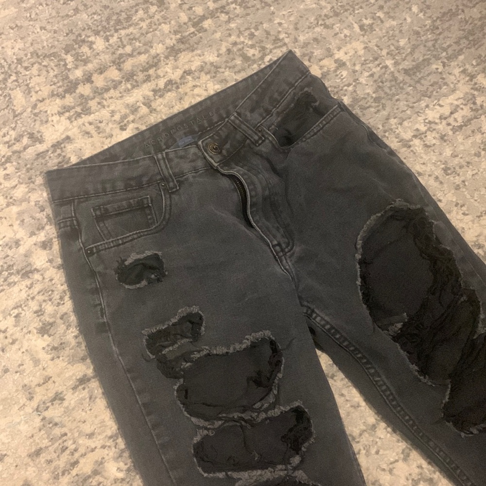 Black Ripped Aeropostale Mom Jeans